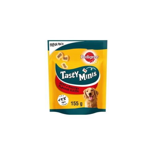 Pedigree Tasty Minis Dog Treats Chewy Slices with Beef & Pou